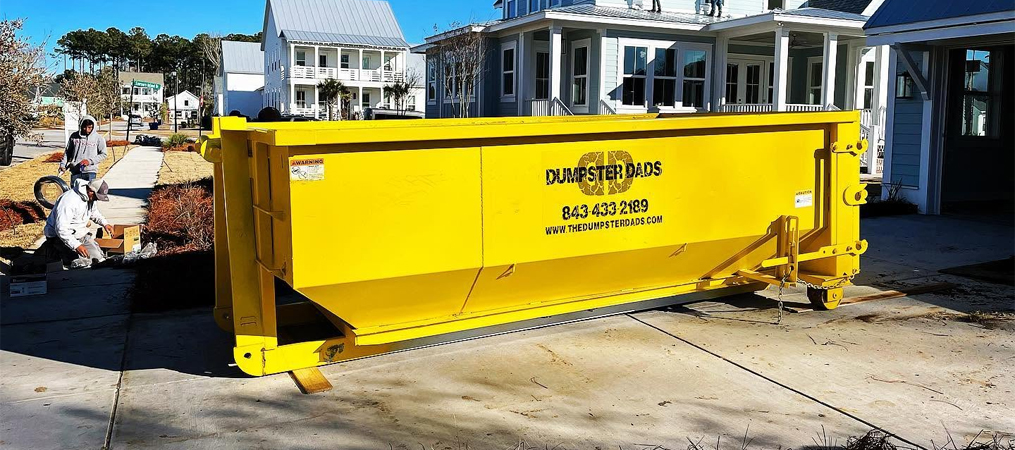Dumpster rental for contractors in Charleston SC at a residential property