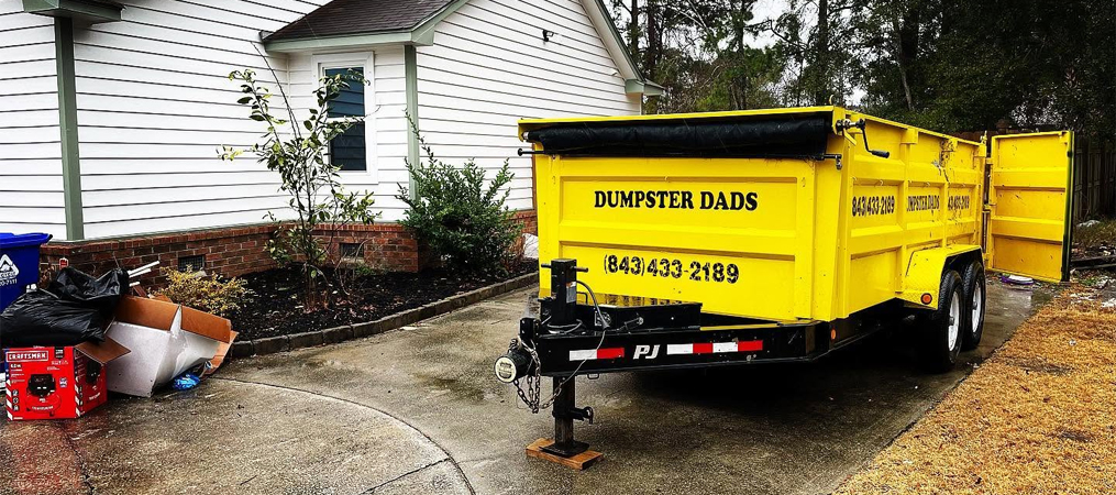 Renovation dumpster rental in Charleston for residential construction projects